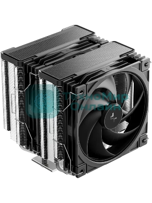 Кулер для процессора DEEPCOOL AG620 G2 LGA1954/1851/1700/AM5/AM4 (9шт/кор, TDP 270W, PWM, DUAL Black Fan 120mm, 6 тепл. трубок, черный) RET