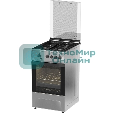 Плита газовая Darina 1D1 GM 241 014 Х нержавеющая сталь/черный, конфорок 4 шт, духовка 50 л, 50 см x 85 см x 60 см