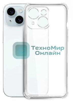 Чехол (клип-кейс) BoraSCO для Apple iPhone 15 Plus прозрачный