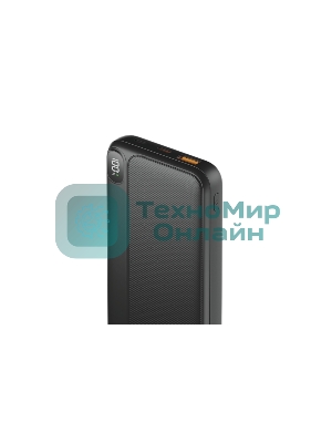 Портативный аккумулятор OLMIO L-10, 10000mAh, 22.5W, QC3.0, PD, LCD, + кабели Lightning\Type-C, черный