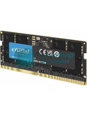 Оперативная память Crucial, DDR5, 16GB (1x16 GB), 4800 MHz, CL40, SO-DIMM