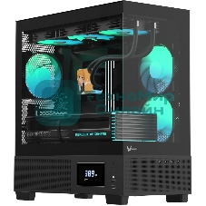 Компьютерный корпус AeroCool/Formula V Line Crystal E1M Black, MATX, USB3.0*2, Switch Display Panel