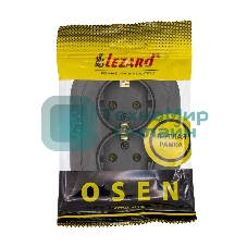 Розетка 2-м LEZARD СП OSEN с заземл. ПБТ, круглая, механизм, черный бархат 744-4200-127B