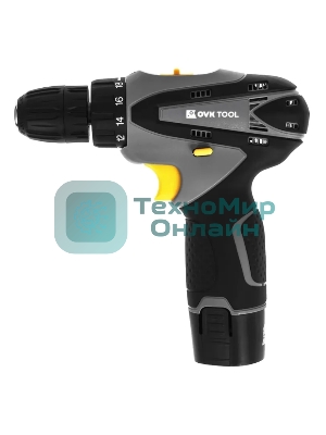 Дрель-шуруповерт Ovk Tools OTCS1AA-12V-1.5A, 12 В, 1,5 Ач, 26 Нм, щеточный