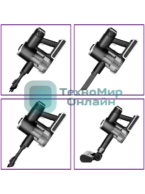 Пылесос ручной Kitfort КТ-5123 350Вт черный/серебристый