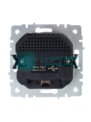 Розетка 1-местная IEK BRITE РЮш11-1-БрКр (BR-R14-16-U22-018-K10) с заземлением, с защитными шторками, 16А, с USB A+C 18 Вт, бежевый