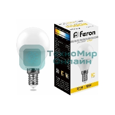 Лампа светодиодная Feron LB-550 9W 230V E14 2700K G45