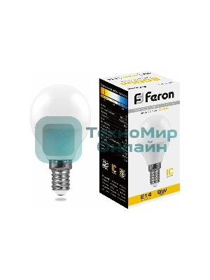Лампа светодиодная Feron LB-550 9W 230V E14 2700K G45