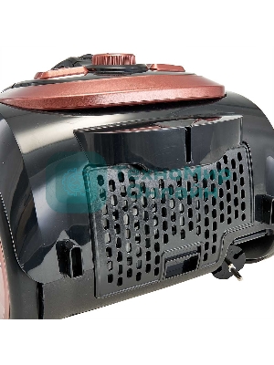 Пылесос Delta LUX DE-3501 черный/терракотовый, 400/2400 Вт, уборка сухая, пылесборник контейнер 2,5 л