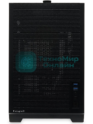 Компьютерный корпус без блока питания Case HSPD M211, Mesh Mini-tower, Black, TG, 0.7 SPCC, no fans,mATX, mITX, 175/330/150мм, 2x2.5