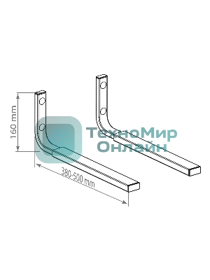 Кронштейн наст. для СВЧ Kromax MICRO-7s серебристый