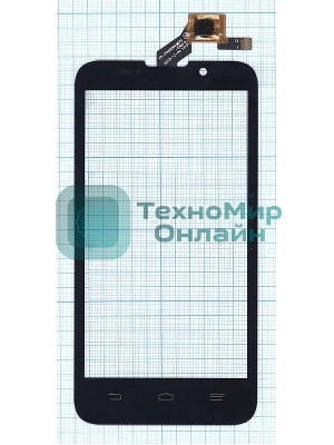 Сенсорное стекло (тачскрин) для ZTE Majesty Z796C, черное