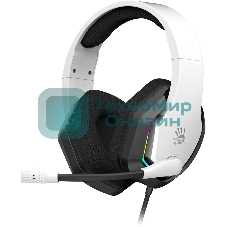 Наушники с микрофоном A4Tech Bloody G260p белый/черный 2м мониторные USB оголовье (G260P)
