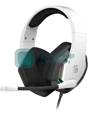 Наушники с микрофоном A4Tech Bloody G260p белый/черный 2м мониторные USB оголовье (G260P)