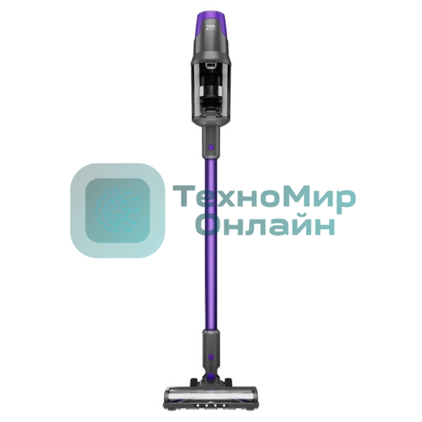 Пылесос вертикальный Centek CT-2572 фиолетовый/черный, питание от аккумулятора, 230 Вт, уборка сухая, пылесборник 1.2 л, работа от АКБ max 90 мин