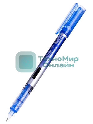 Ручка роллер Deli Think (EQ300-BL) синий, d=0.5мм, синие чернила, игловидный пишущий наконечник