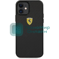 Чехол (клип-кейс) для Apple iPhone 12 mini Ferrari черный (FERCAHCP12SBK)