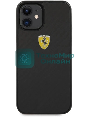 Чехол (клип-кейс) для Apple iPhone 12 mini Ferrari черный (FERCAHCP12SBK)
