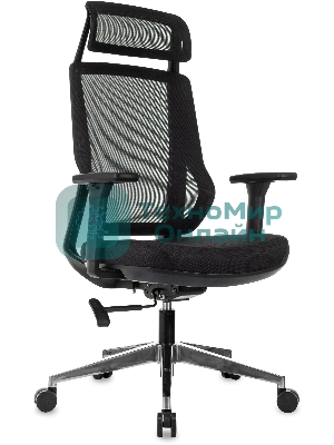 Кресло Бюрократ MC-412N-H черный, сетка, подголовник