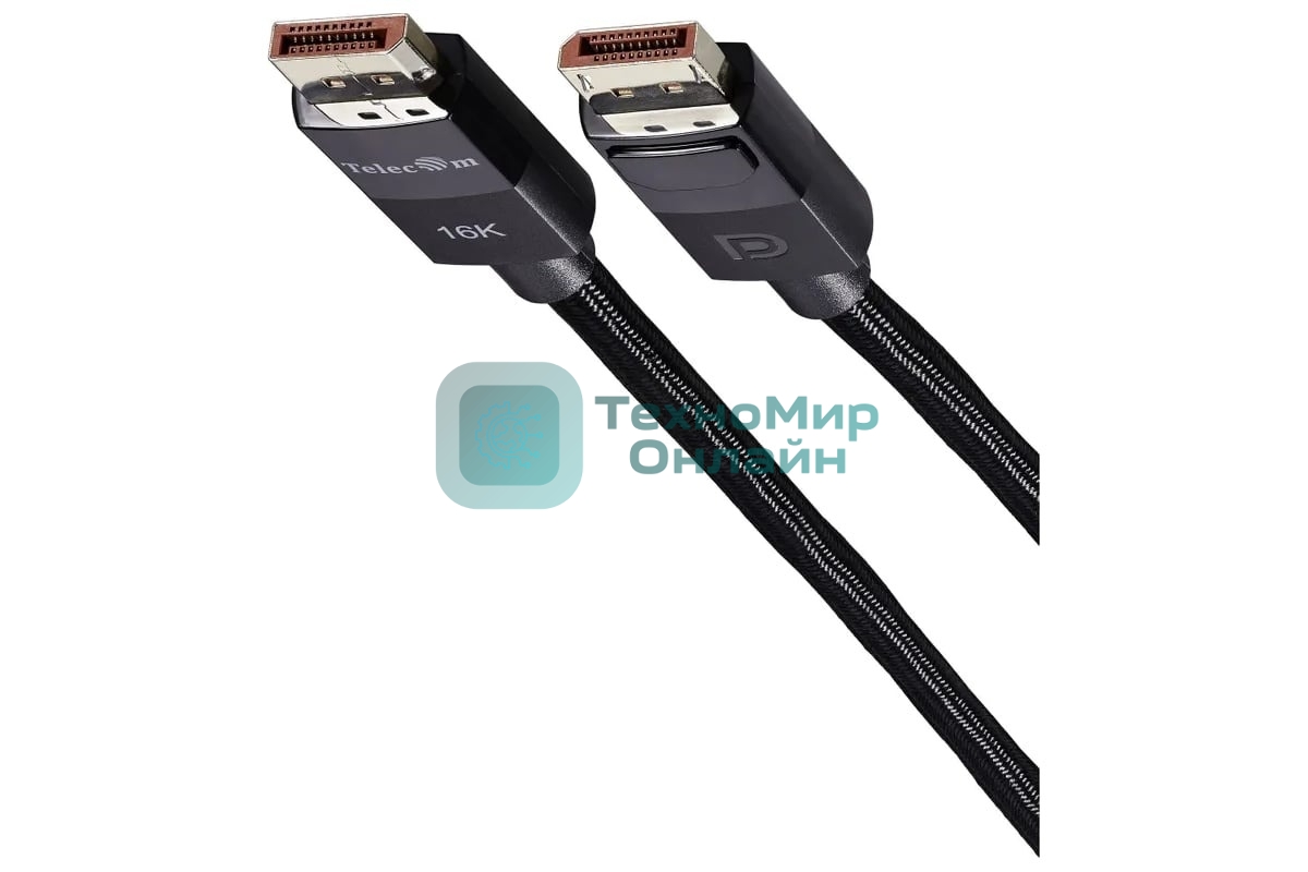 Кабель соединительный Telecom DP-DP 2.1V 80Gbs 16K@60Hz 2м, медь, TCG865-2M