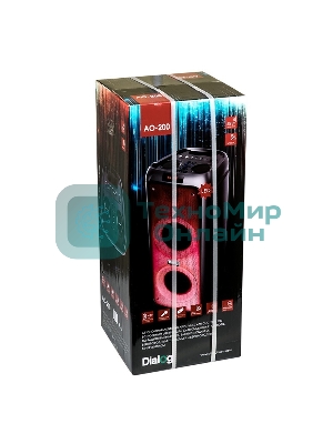 Акустическая колонка 1.0, Dialog Oscar AO-200 45WRMS, Караоке с беспр. микр., BT/FM/USB/SD/LED