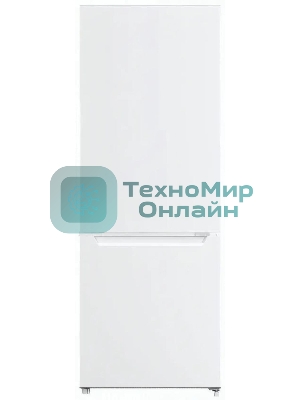 Холодильник Maunfeld MFF144SFW белый глянц. двухкамерный 154/52л морозилка снизу, ручная разморозка