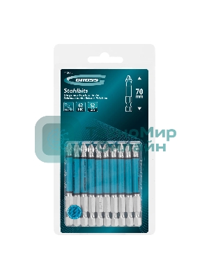 Бита Gross PH2х70мм, сталь S2, кругл., 10 шт.