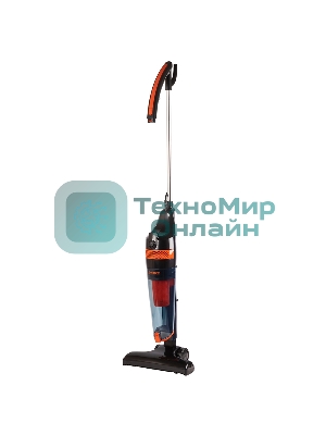 Пылесос вертикальный Endever SkyClean VC-294 черный/оранжевый, питание от сети, 120 Вт, уборка сухая, пылесборник 1.5 л