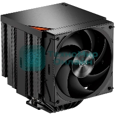 Кулер для процессора PCCooler RZ620Pro TC BK (265W, 4-pin PWM, 160mm, Al/Cu, 6x6mm, 2x120mm, 80CFM, 36.2dBA, 2400RPM, S: 1851/1700/1200/115X, AM5/AM4, black)