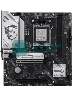 Материнская плата MSI B850M GAMING WIFI, AM5, AMD B850, 2xDDR5, 4xSATA, 2xM.2, 1xPCIe 5.0 x16, 1xPCIe 4.0 x16, 1xDP, 1xHDMI, 1x2.5Gb LAN, Wi-Fi 7, Bluetooth 5.4, 1xUSB-C 10Gbps, 3xUSB-A 5Gbps, 2xUSB-A 2.0, 2x3.5 мм, 7.1, mATX
