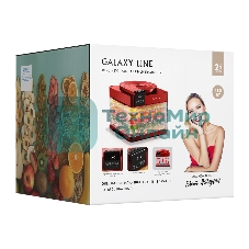Сушилка для овощей и фруктов Galaxy Line GL 2630, красный, с электронным управлением, 450 Вт