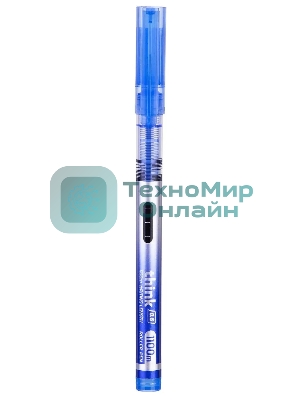 Ручка роллер Deli Think (EQ300-BL) синий, d=0.5мм, синие чернила, игловидный пишущий наконечник