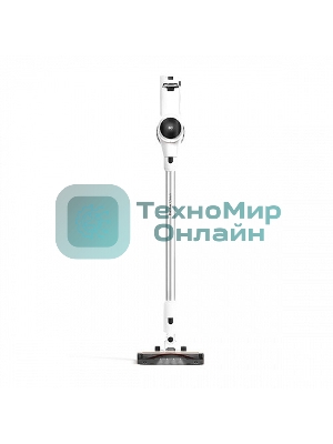 Пылесос вертикальный BQ VCA0103H белый/черный, питание от аккумулятора, 50 Вт, уборка сухая, пылесборник 0.9 л