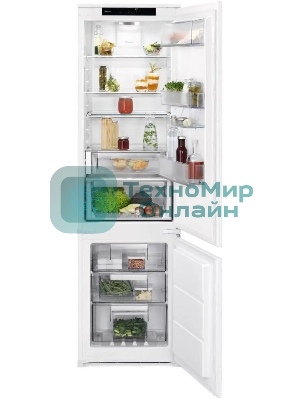 Встраиваемый холодильник Electrolux LNS9TE19S белый, двухкамерный 213/61л, морозилка снизу, No Frost