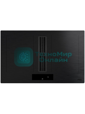 Варочная поверхность со встроенной вытяжкой Smeg HOBD382MB2, 83 см, индукция, слайдерное управление, 4 зоны нагрева, 9 уровней мощности, автоматическое определение посуды, таймер, быстрый старт, индикация остаточного тепла, 650 м3/ч, 8 скоростей + 2 интенсивных режима, энергоэффективность А+, черный
