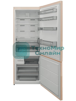 Холодильник Schaub Lorenz SLU S620E3E бежевый двухкамерный 333/128л морозилка снизу, No Frost