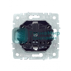 Розетка 1-местная IEK BRITE 16А РС11-1-0-БрТБ с заземлением, без защитных шторок, 16А, темная бронза