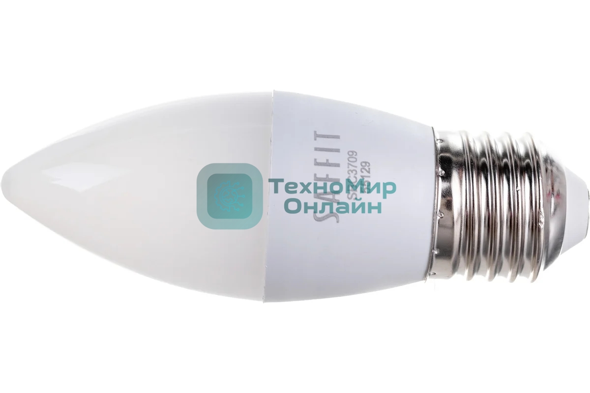 Лампа светодиодная SAFFIT SBC3709 (55129) 9Вт Е27 белый матовая свеча
