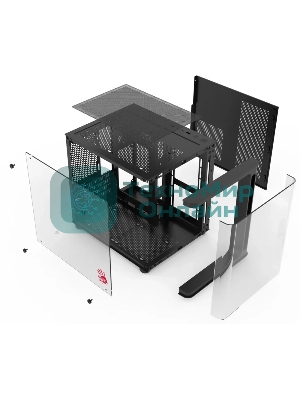 Компьютерный корпус Bloody BD-CC104 черный без БП mATX 5x120мм 1xUSB 2.0 1xUSB 3.0 audio