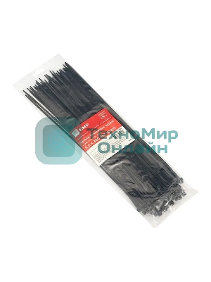 Хомут нейлоновый черный EKF Basic plc-cb-3.6x300 (3,6х300) (100 шт.)