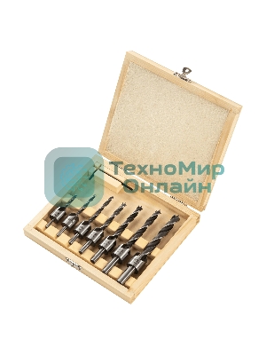 Набор сверл зенкеров Denzel по дереву, 3-10 мм, 7 шт