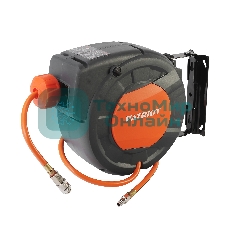 Шланг Patriot 520002430 пневматический армированный на автоматической катушке PHC 10/12 (прямой, ПВС армированный, длина 10 м, диаметр 10х12, раб/макс давление 10/20 бар, мин/макс температура -5/45С, быстросъем рапид, резьба 1/4)