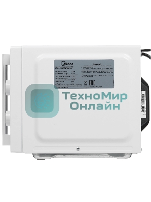 Микроволновая печь Midea AM825P2ET-W белый, 25 л, 800 Вт, переключатели - кнопки, поворотный механизм