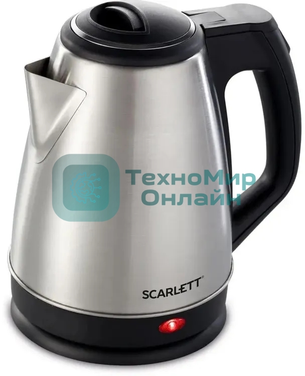 Чайник электрический Scarlett SC-EK21S25 1.5 л, 1350 Вт, серебристый (корпус: нержавеющая сталь)
