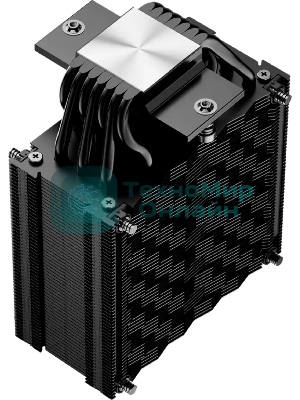 Кулер для процессора PCCooler RZ700D BK (270W, 4-pin PWM, 159.5mm, Al/Cu, 7x6mm, 2x120mm, 79.8CFM, 35.9dBA, 2400RPM, S: 1851/1700/1200/115X, AM5/AM4, black)