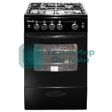 Плита газовая Лысьва ГП 400 МС -2у черный, конфорок 4 газовых, духовка 57 л, 50 см x 84 см x 60 см (без крышки)