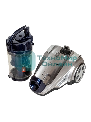 Пылесос JVC JH-VC423 синий/серый, 420/2400 Вт, уборка сухая, пылесборник контейнер 3 л