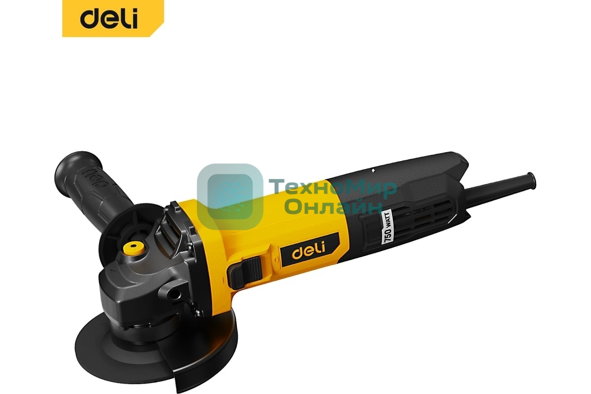 Угловая шлифовальная машина Deli DL-JM125-E2 (750Вт, 125мм, 12000об/мин, картон)