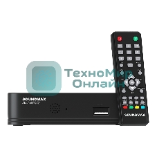 Приставка для цифрового ТВ SoundMax SM-DVBT272 черный, DVB-T2, DVB-T, DVB-C, HDMI, USB 2.0 х2
