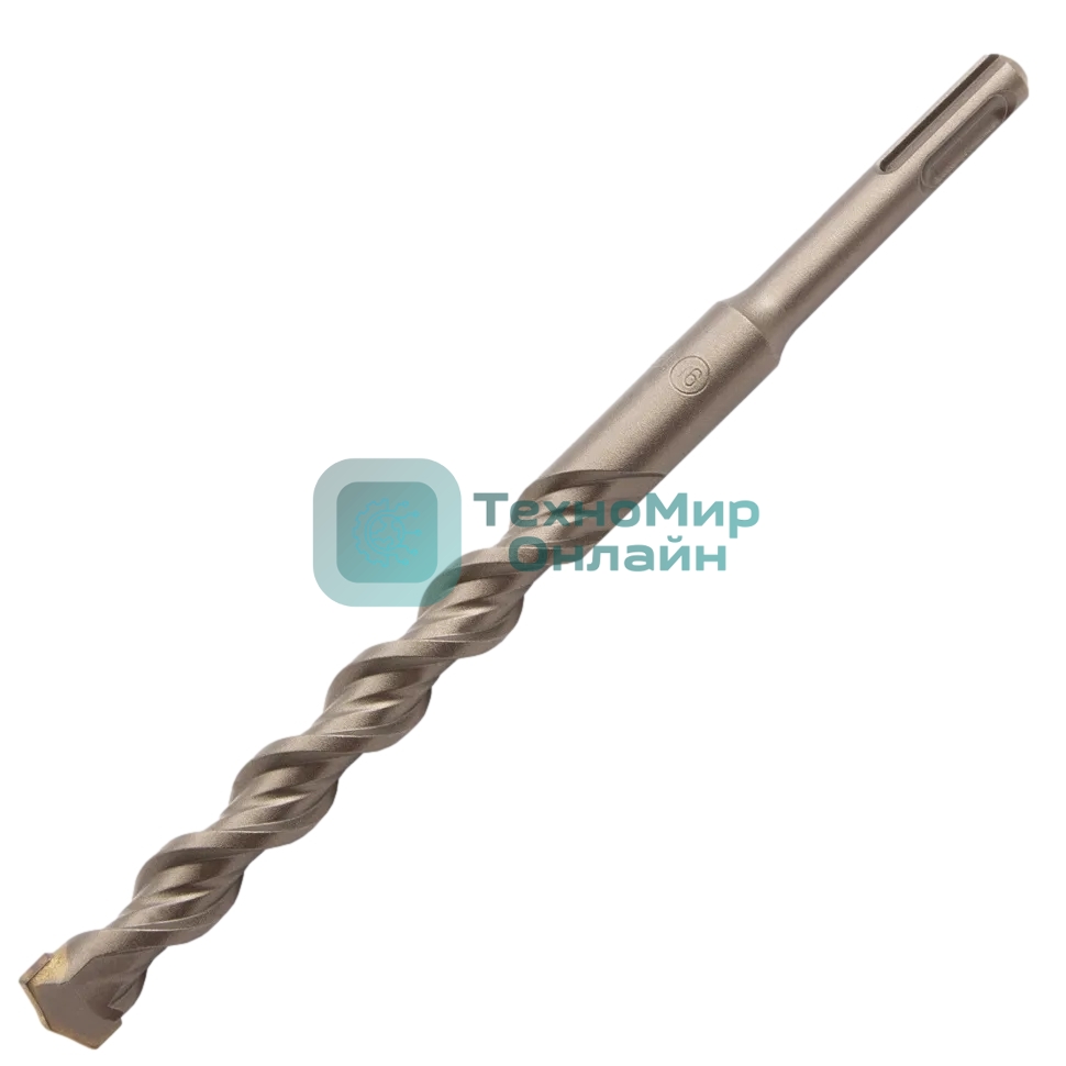 Бур по бетону Denzel двойная спираль, Cobalt W-tip, 16x210 мм, SDS PLUS